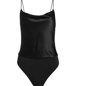 Alice + Olivia Harmon Bodysuit Black Size Small